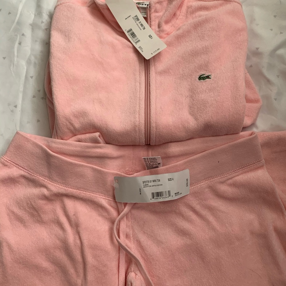 LaCoste terry cloth suit size 4